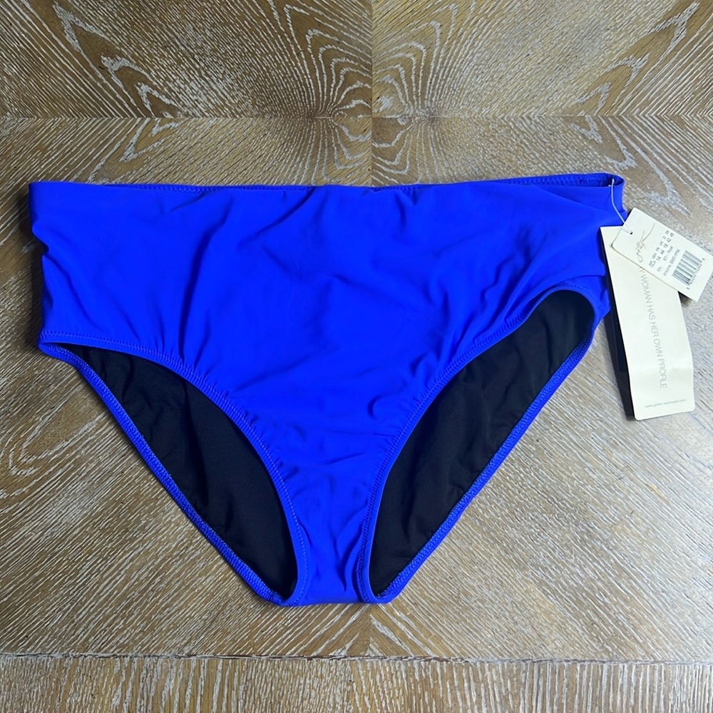 PROFILE BY GOTTEX Plus Size Royal Blue Swim Bikini Bottoms 14